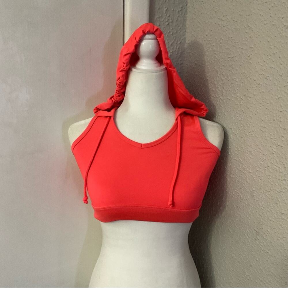 Forever 21 Cropped Drawstring Vest Hoodie XS Flaws Dopamine Coconut Girl Skater